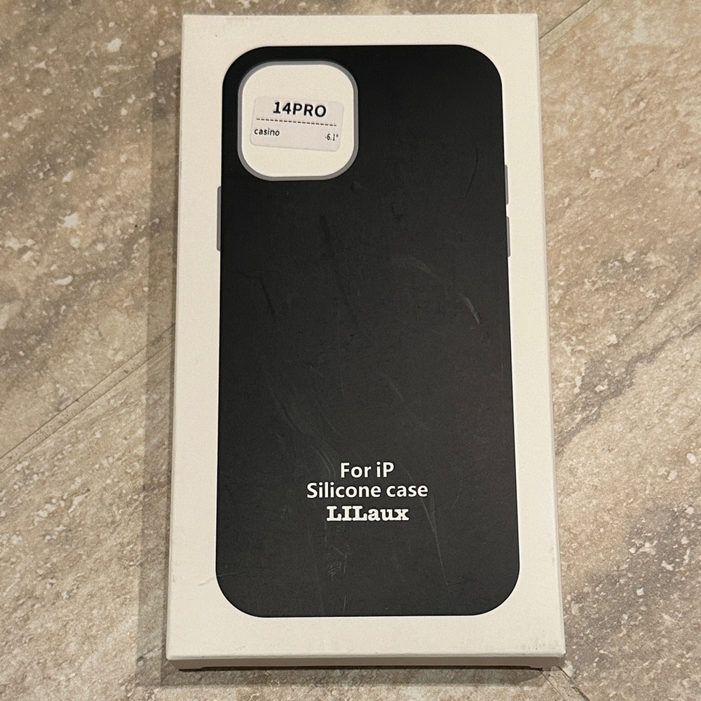 Black Silicone Case for iPhone 14 Pro